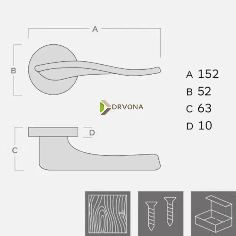 KVAKA LINEA KROM MAT OKRUGLA ROZETA WC 12791 