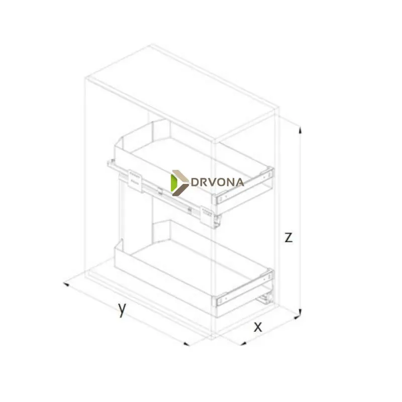 KOŠARA IZVLAČNA x 300mm SIGE PRO 350086 BIJELA