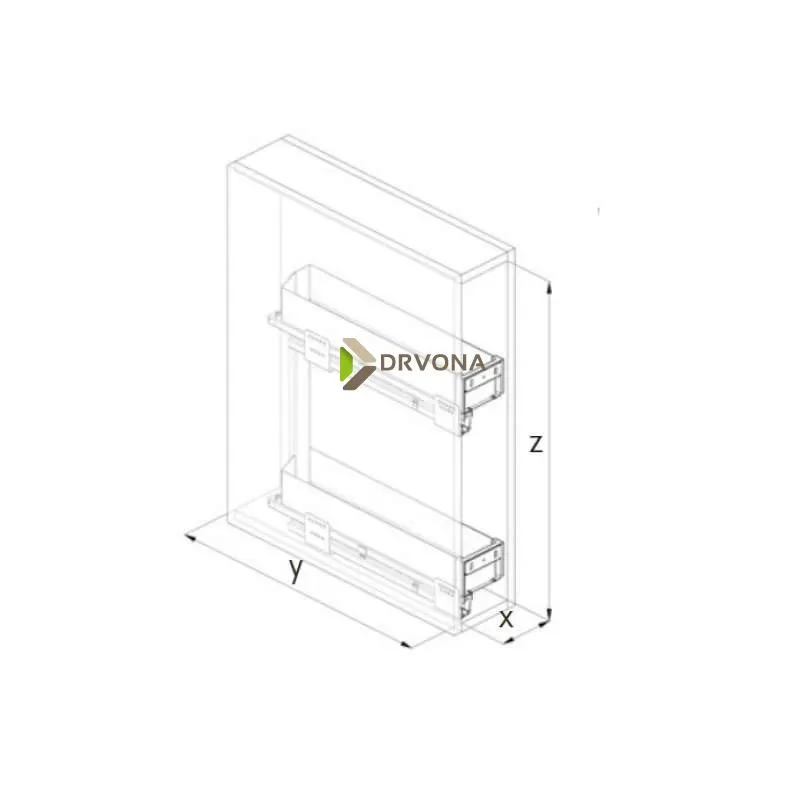 KOŠARA IZVLAČNA 150mm SIGE PRO 350081 BIJELA