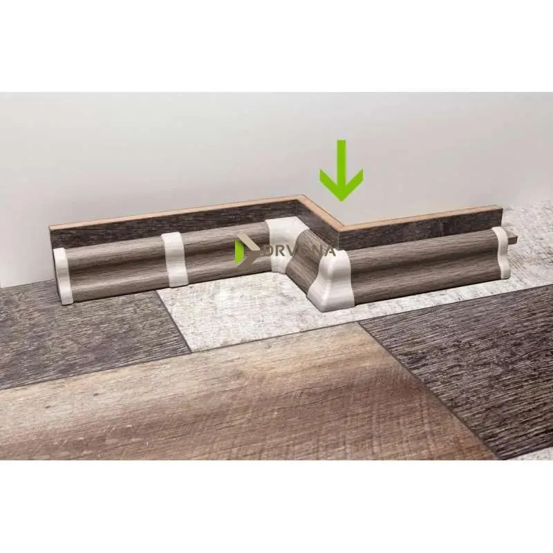PVC KUT VANJSKI ZA LETVICU P27 SIVI JASEN(JSZ-21)