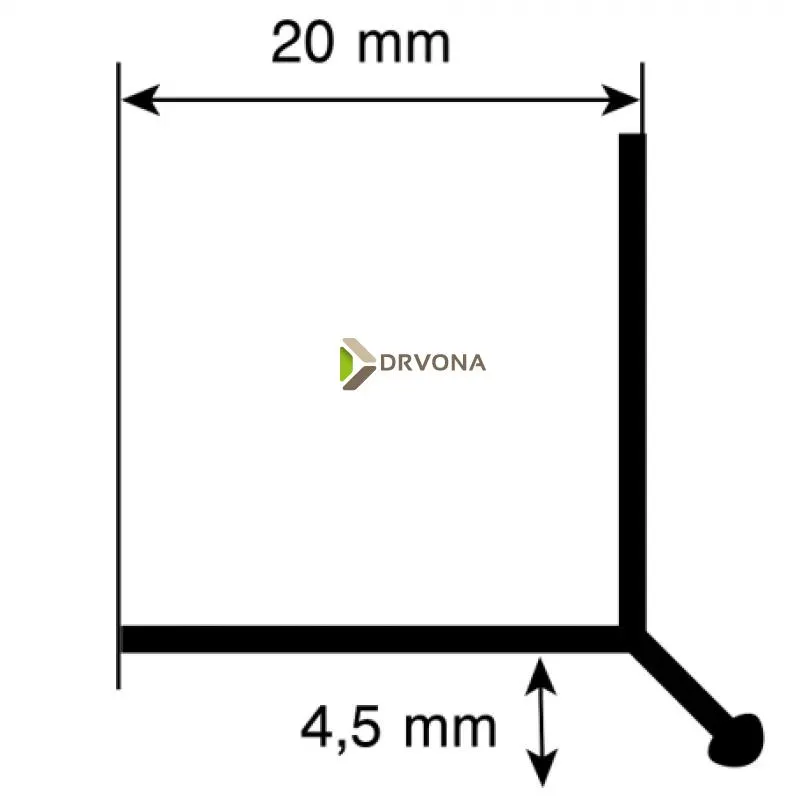 VANJSKI PROFIL A KUT 45 ROCKO ANTIK 2800mm