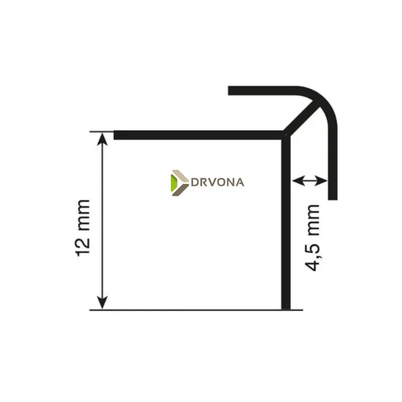 VANJSKI PROFIL ROCKO CRNI 2800mm 