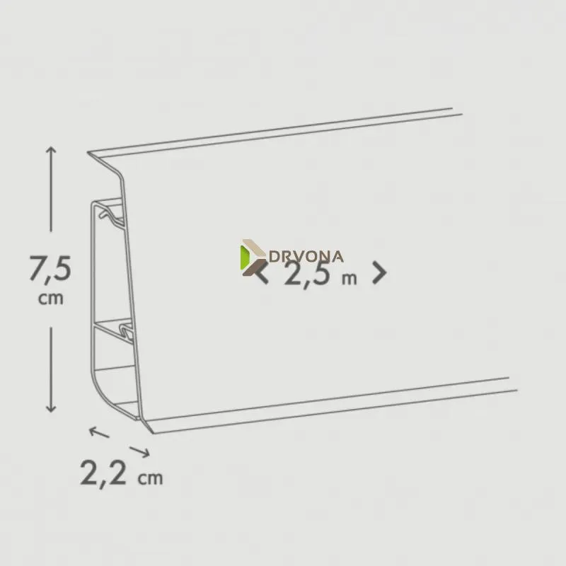 PVC LETVICA ZA LAMINAT HI LINE PRESTIGE M106 8156/390x/534x/K650/K489/541 348/8633/492x/8839/492x/00423x/K600 2,5m