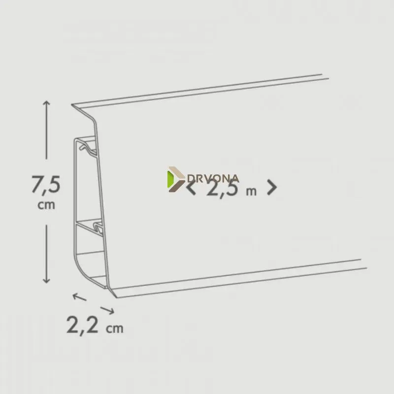 PVC LETVICA ZA LAMINAT HI LINE PRESTIGE M163 2,5m