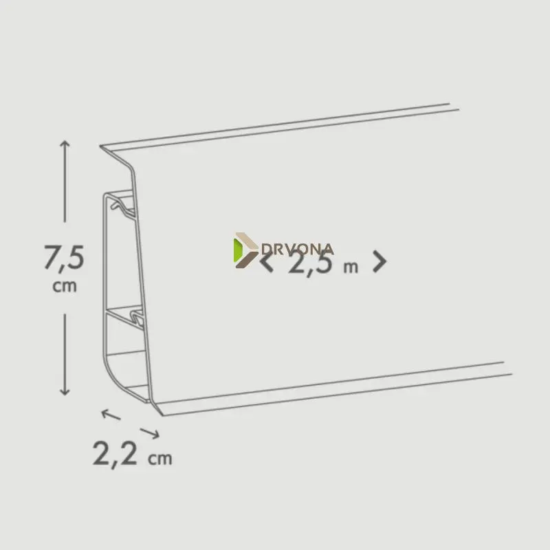 PVC LETVICA ZA LAMINAT HI LINE PRESTIGE M284 K489/8156/K411/61036x/K281/8633 2,5m