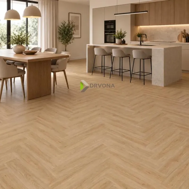 SPC VINIL 4+1mm/KL.33 HERRINGBONE RIBLJA KOST HRAST CALMA s podlogom p=A+B=1,47m2 