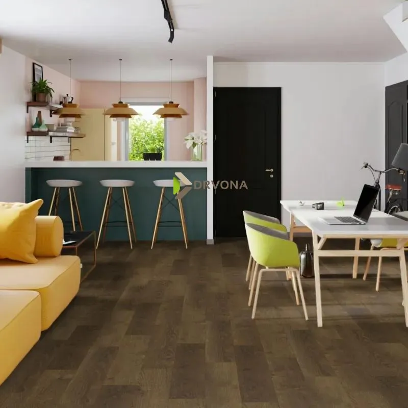LAMINAT 10mm/Kl.33 KRONOSTEP PURE+ V FUGA  K600 HRAST ROVAN p=1,758 m2 