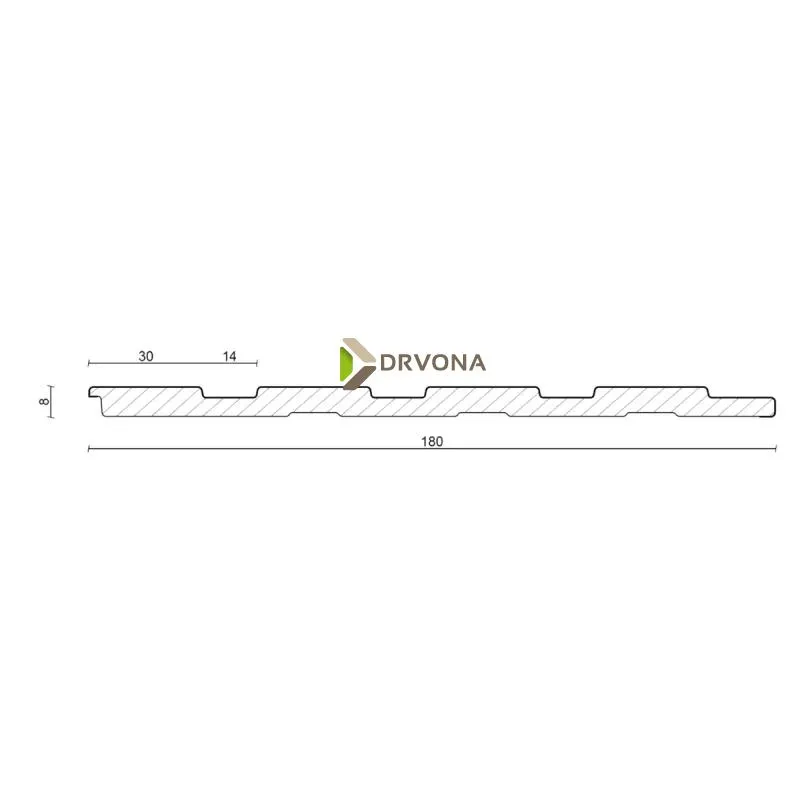 ZIDNA OBLOGA FN WALLY TIGER MDF FOEI73P CRNA/HRAST 8/180/2670mm pak=2,405m2 