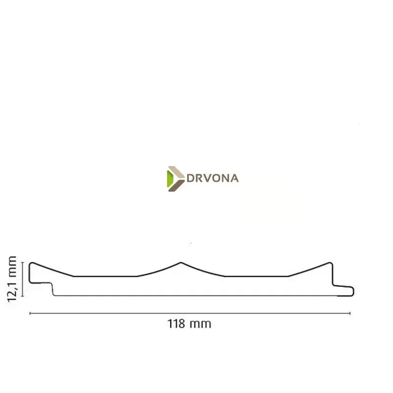 ZIDNA OBLOGA FN MDF WA090OC FOEI73N HRAST/HRAST 12/118/2670mm pak=1,89m2 