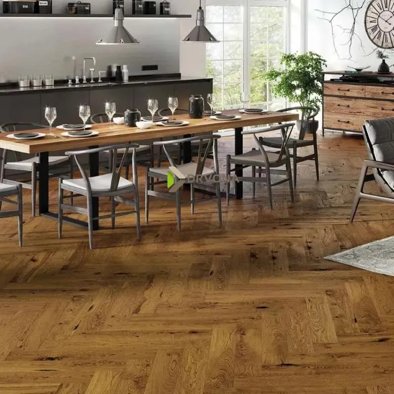 PARKET RIBLJA KOST HERRINGBONE BROWN SUGAR 725/130/14 mm  p=0,65 m2 