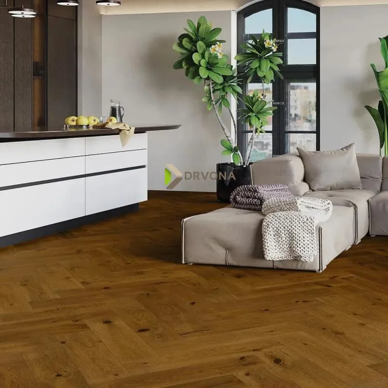 PARKET RIBLJA KOST HERRINGBONE BROWN SUGAR 725/130/14 mm  p=0,65 m2 