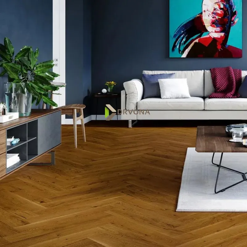 PARKET RIBLJA KOST HERRINGBONE BROWN SUGAR 725/130/14 mm  p=0,65 m2 
