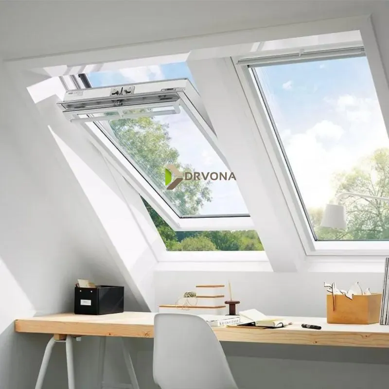 VELUX PREMIUM KROVNI PROZOR, BIJELA BOJA, GORNJA RUČKA, STAKLO 70 