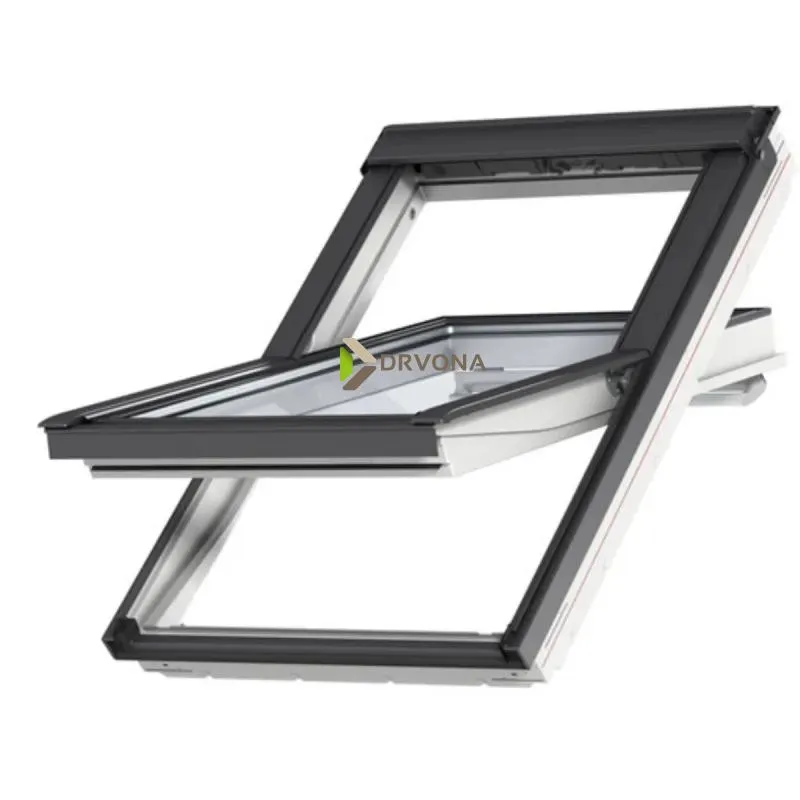 VELUX PREMIUM KROVNI PROZOR, BIJELI POLIURETAN, GORNJA RUČKA, STAKLO 68 