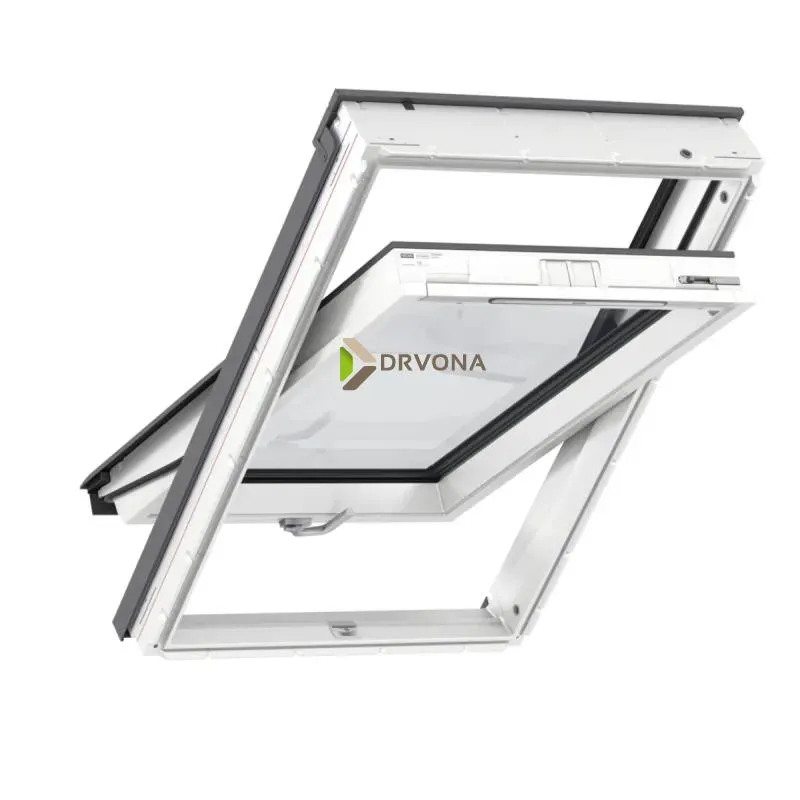 VELUX STANDARD PLUS KROVNI PROZOR, BIJELI POLIURETAN, DONJA RUČKA, STAKLO 61 