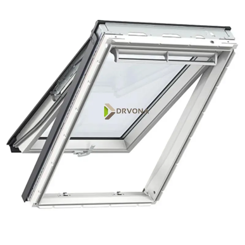 VELUX PREMIUM KROVNI PROZOR, BIJELA BOJA, DVOSTRUKI OVJES, DONJA RUČKA, STAKLO 70 