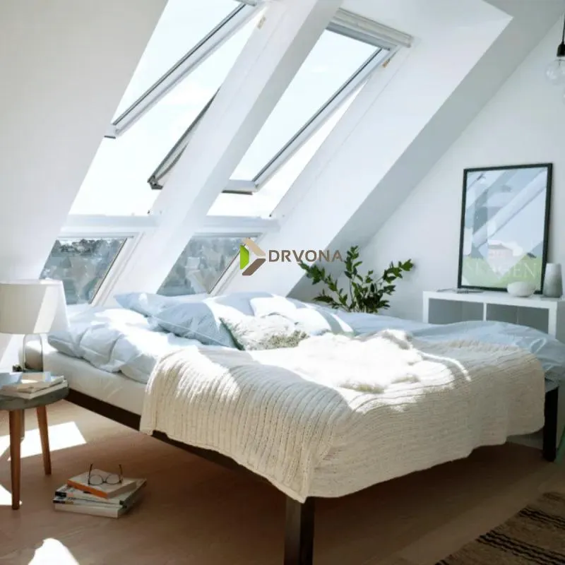 VELUX KROVNI PROZOR, BIJELI POLIURETAN, DVOSTRUKI OVJES, DONJA RUČKA, STAKLO 70 