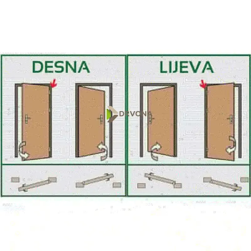 VRATA PO NARUDŽBI CPL 0012 SVIJETLI HRAST S DOVRATNIKOM UNUTARNJA