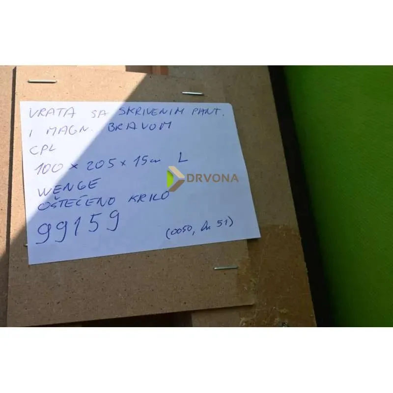 VRATA SA SKRIVENIM PANTIMA I MAGNETSKOM BRAVOM CPL UNUTARNJA Cpl 0011 Bijela, 77,5x200,5x15 cm, D