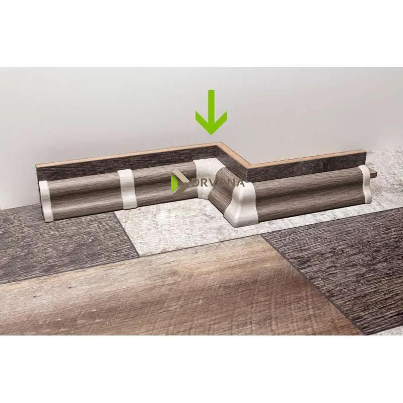 PVC KUT UNUTARNJI ZA LETVICU P27 SVIJETLI JASEN(JES-20)