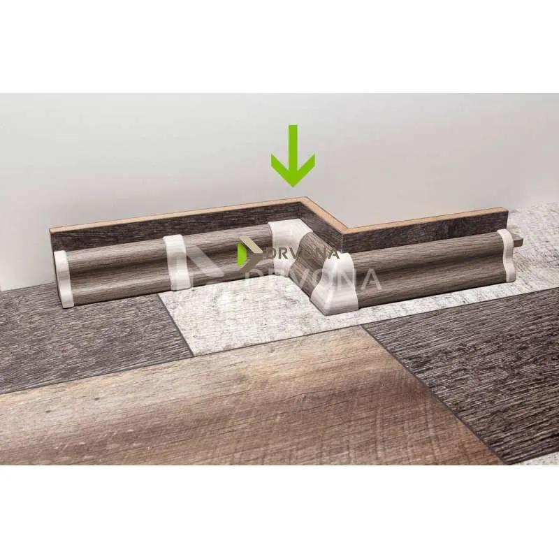 PVC KUT UNUTARNJI ZA LETVICU P151 HRAST