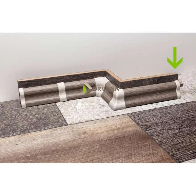 PVC ZAVRŠETAK DESNI ZA LETVICU P151 HRAST