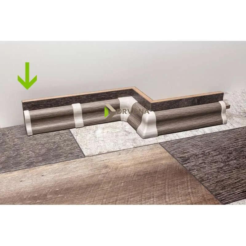 PVC ZAVRŠETAK LIJEVI ZA LETVICU P151 HRAST