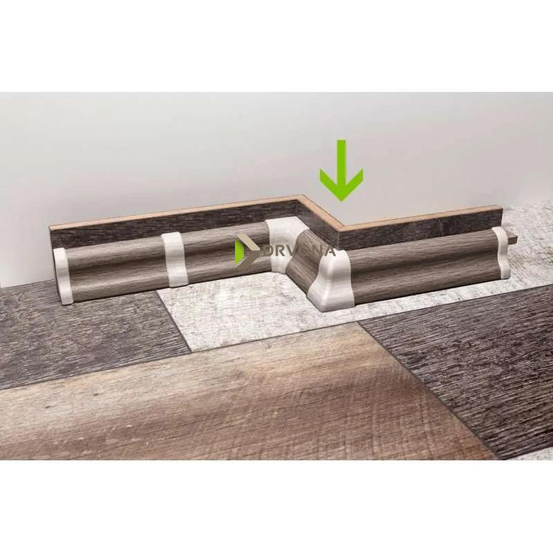 PVC KUT VANJSKI ZA LETVICU P163 HRAST ASPEN